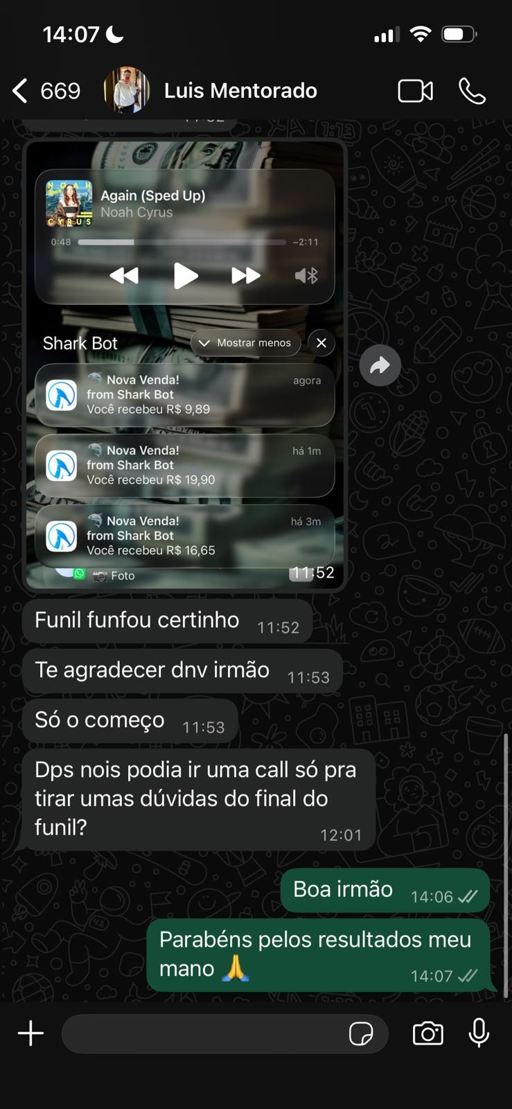 Prova de resultado - depoimento aluno